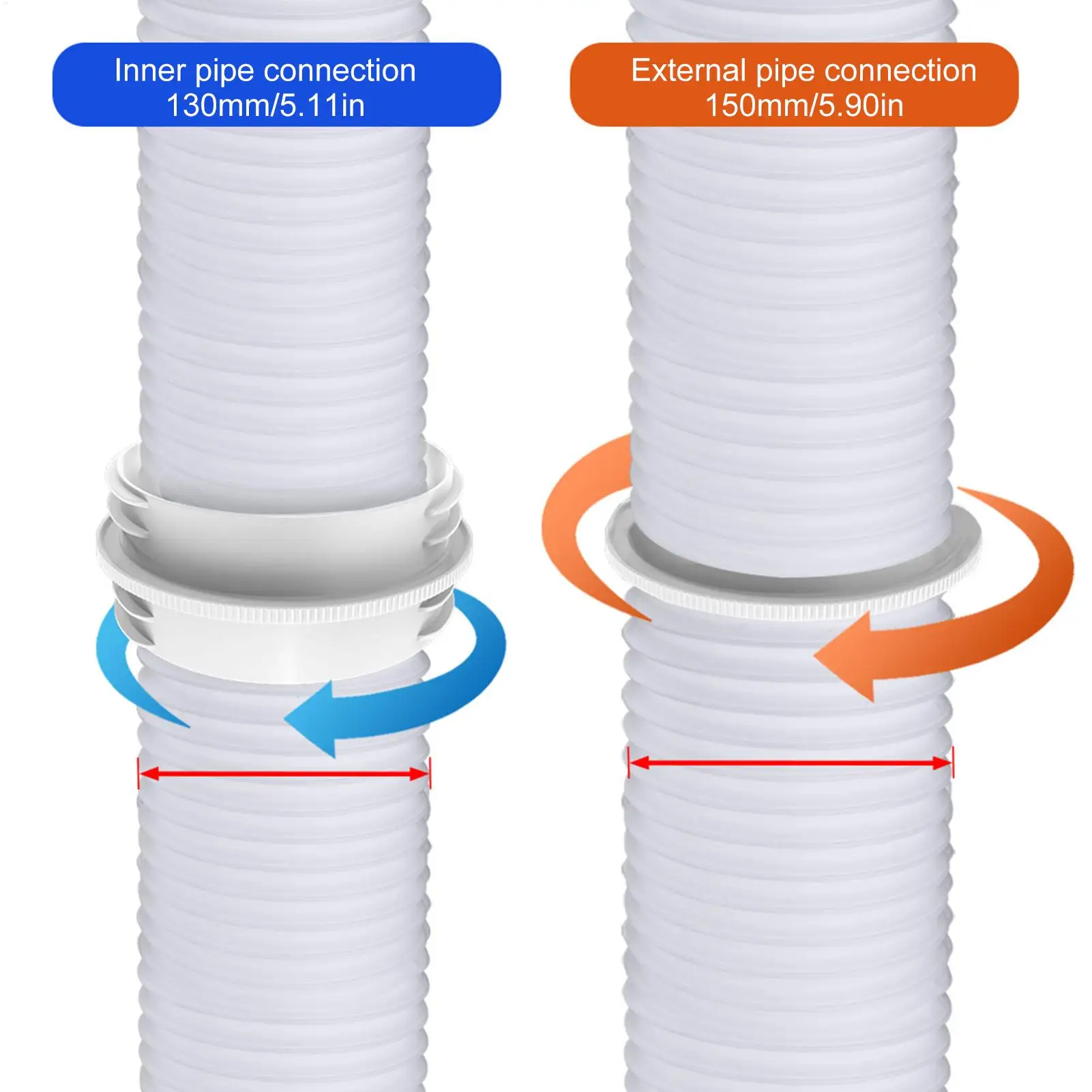موبايل مكيف الهواء موصل الخرطوم العادم 13/15 سنتيمتر العالمي خرطوم المخفض المحمولة التيار المتناوب مقرنة لتحسين المنزل الأجهزة #5