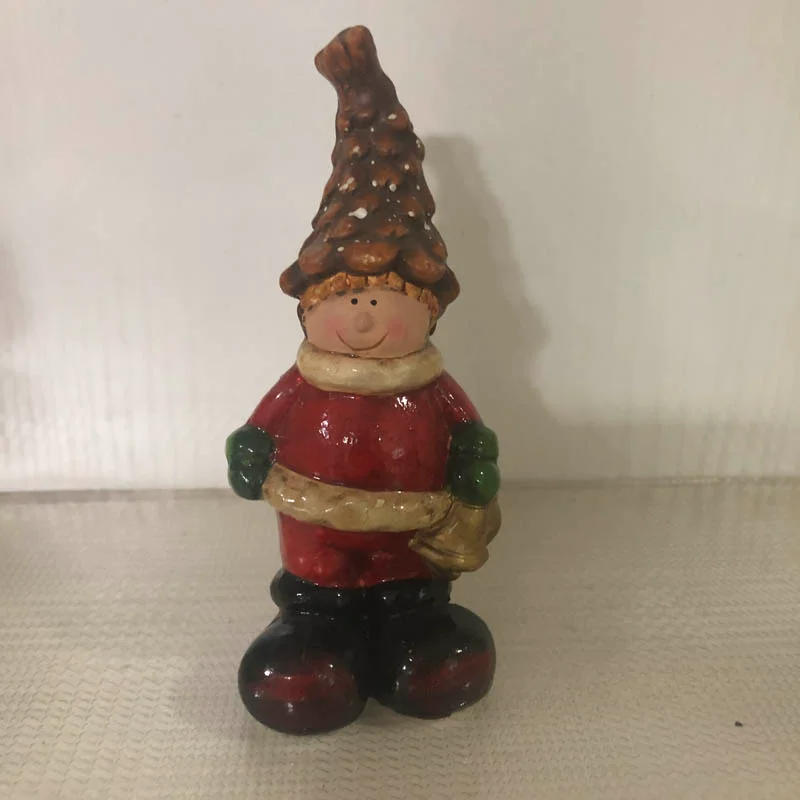 Clay Pinecone Doll Decoration for Christmas Boys and Characters