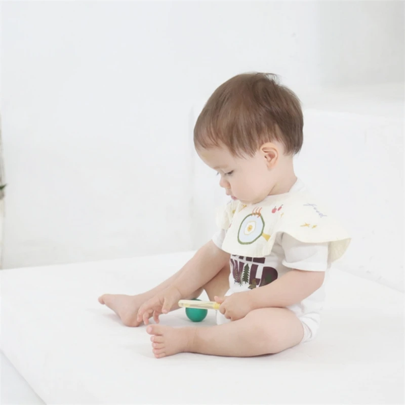 Yếm Cotton 360​ Yếm Xoay Mềm Mại Yếm Chảy Nước Dãi Cho Bé Gái & Bé Trai Quà Tặng D5QF