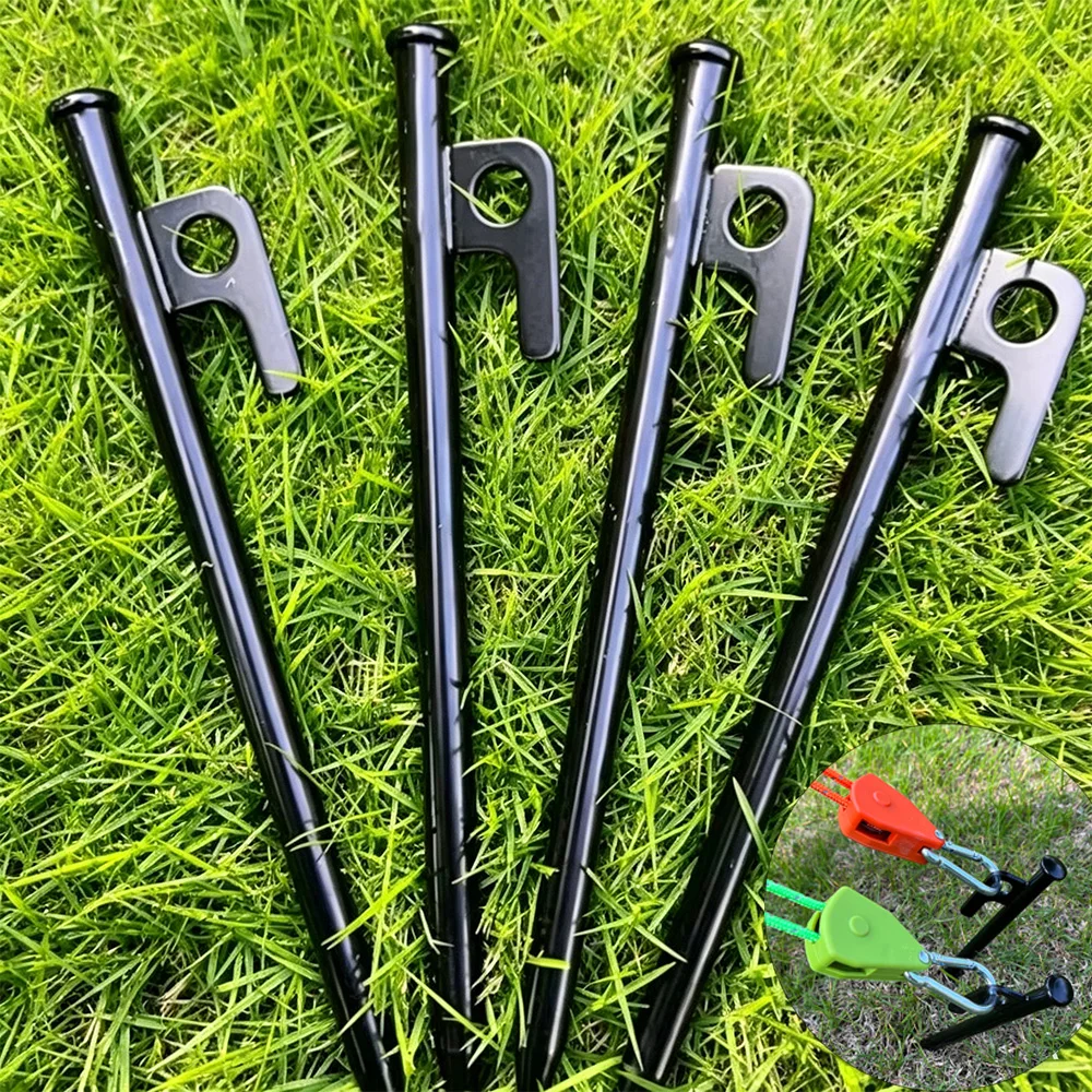 

2/4/8Pcs/11.8 Inch Outdoor Tent Nail Tent Pegs Heavy Duty Steel Tent Stakes for Camping Canopy Awning Tent Camping Ground