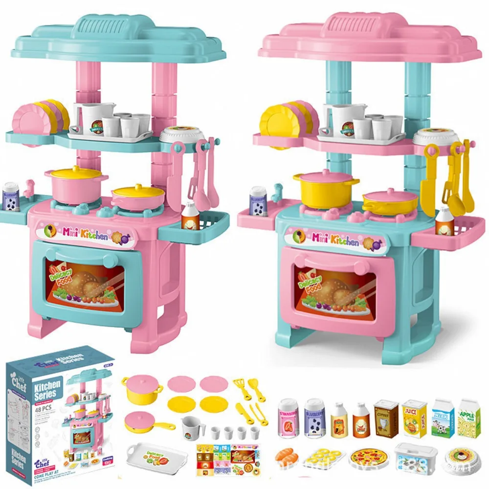 

Kids Mini Kitchen Cooking Toy Set Pretend Cooking Food Play With Pots Pans Cookware Play Role Playing Toys Girls Gifts