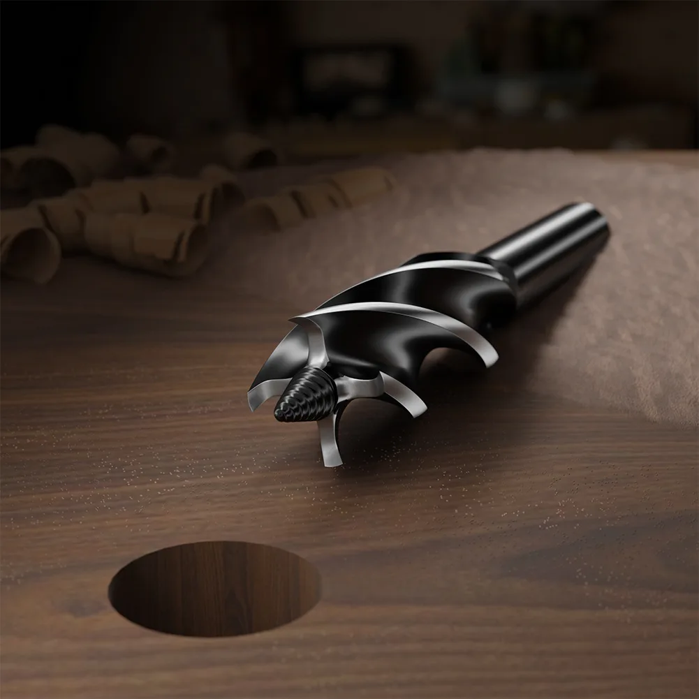 Trapano per rami per la lavorazione del legno da 3 pezzi, apri foro con impugnatura esagonale per lotto di vento con chiave elettrica, trapano per la lavorazione del legno a quattro taglienti a quattro scanalature