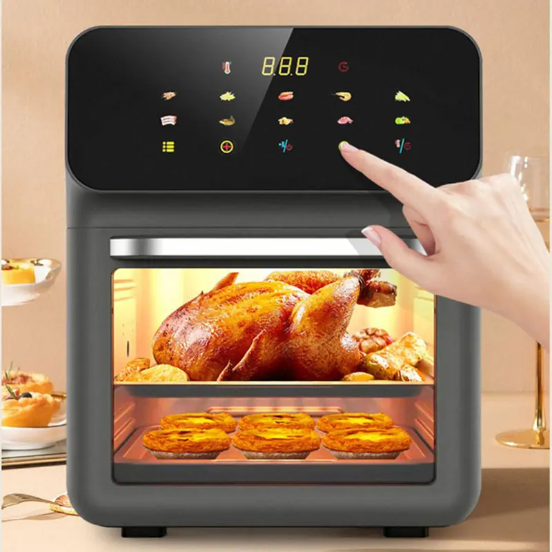 Air Fryer,9L  Large Capacity Electric Oven, Household Oil-Free Automatic Kitchen Baking Convection Deep Fryer