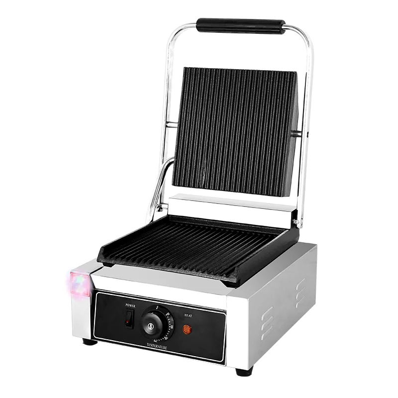

811 Single Stainless Steel Commercial Sandwich Griller Electric Contact Grill-panini