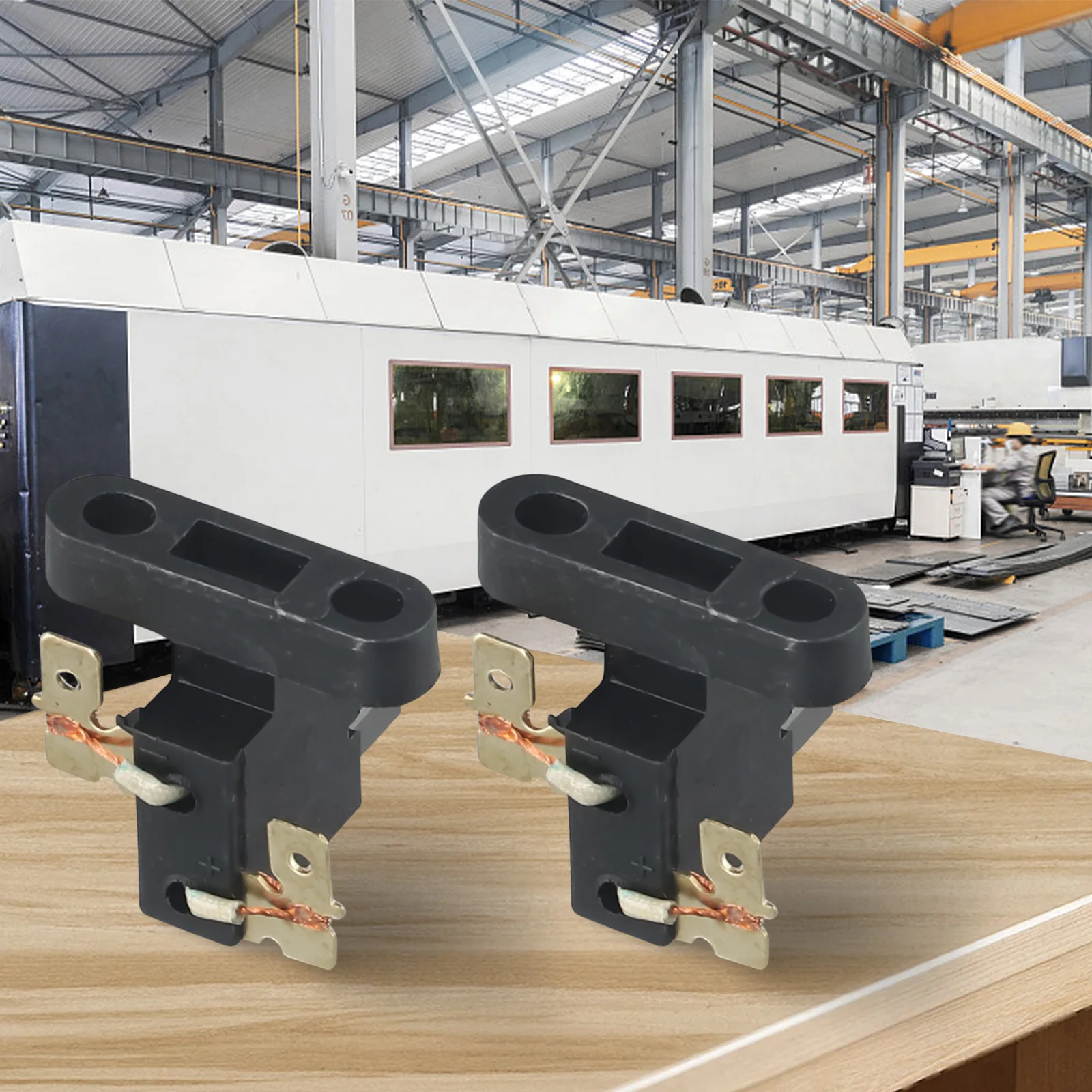 

Generator Carbon Brush Assembly, 2 PCS, Compatible with Brushed Alternators, Suitable for AVR Equipped Generators