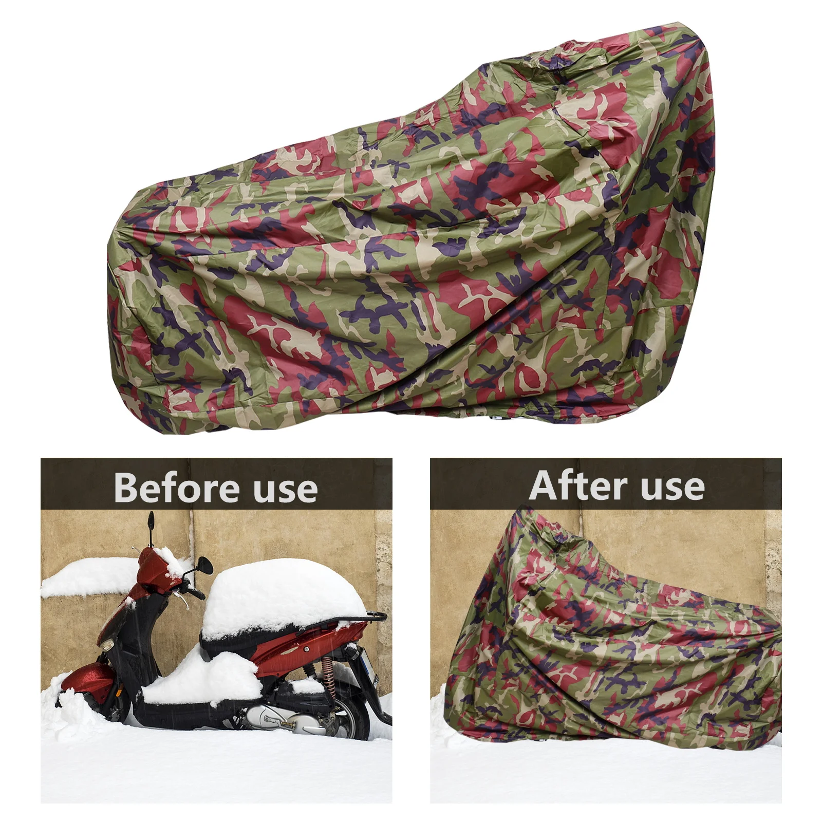 

Rainproof Motorcycle Cover Waterproof Scooter Protector Heavy Duty For Outdoor Storage Heat Resistant Breathable Motorbike Cover