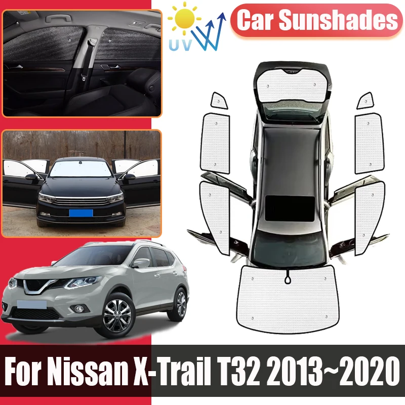 

Full Coverage Sunshades For Nissan X-Trail T32 2013 2014~2020 Cars Privacy Blocks Anti-UV Sunscreen Covers Visors Accessories