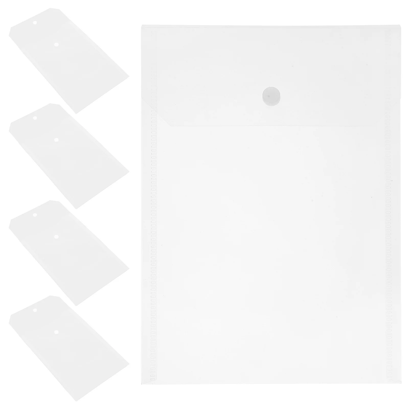 12 قطعة من مجلد المستندات الشفاف، حامل الملفات البلاستيكية، زر إغلاق، منظم الملفات العملي لتخزين المستندات المدرسية والمكتبية #1