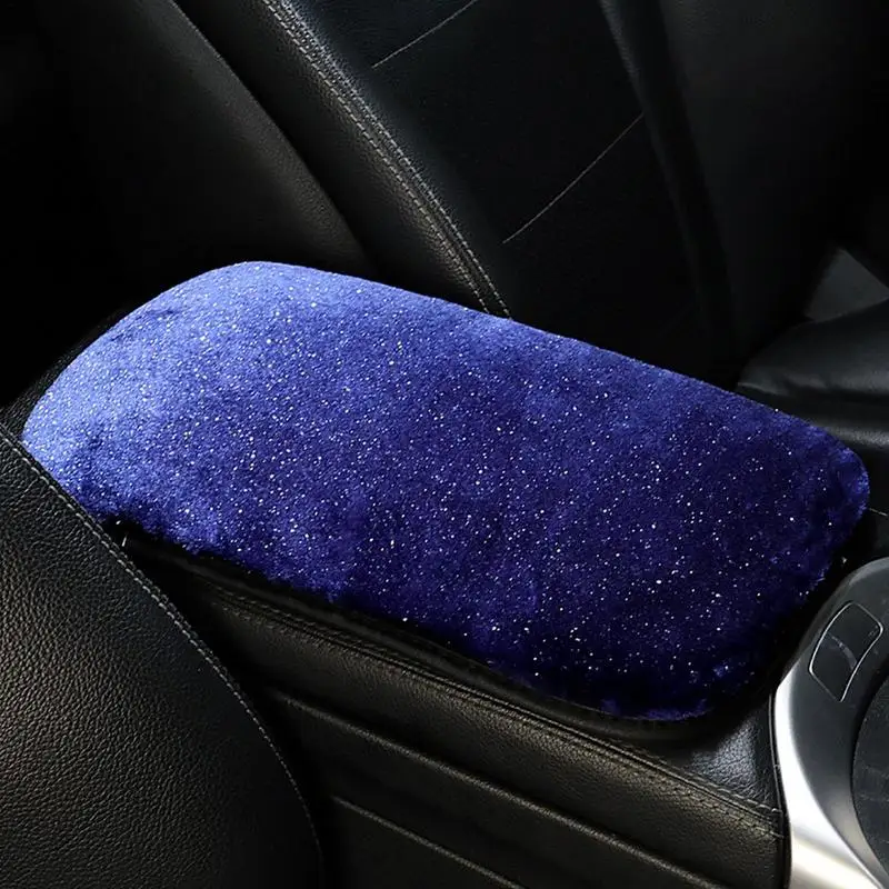 Car Armrest Cushion Cosmic Soft Car Hand Rest Pad Non-slip Winter Auto Center Armrest Protective Cushion Support Elbow Comfort