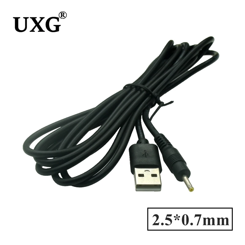 

1M 2M Black & White DC Elbow Power Cable Plug USB To DC 2.5*0.7mm 2.5x0.7 Mm Jack Right Angle L Shape Charging Cable 1M