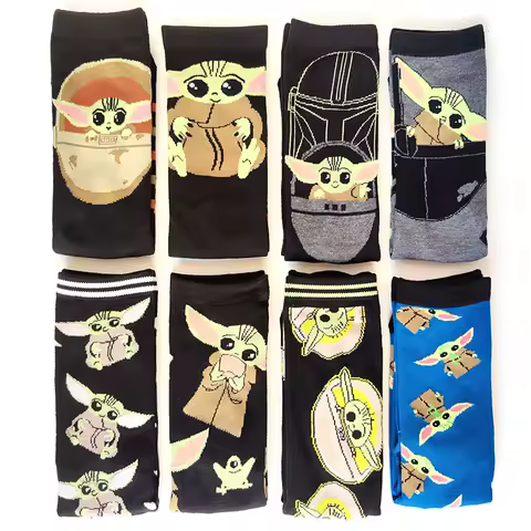 45 Style Cartoon Novelty Cosplay Yoda Socks Funny Casual Men Women's Sock