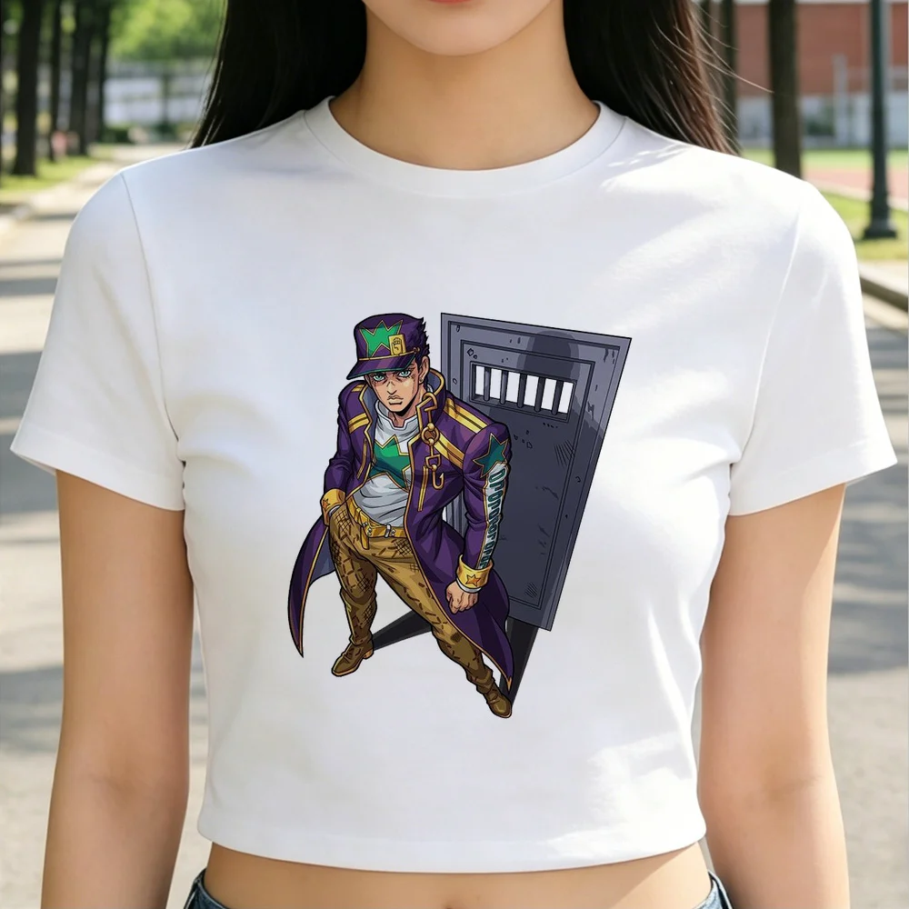 Jojo crop top girl dollette gyaru clearance sales grunge t-shirt meme jojifuku dollette manga summer