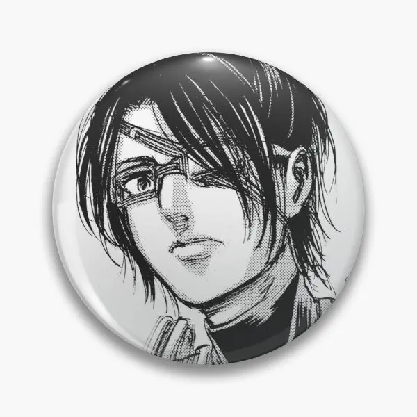 Hange Zoe Attack On Titan  Customizable Soft Button Pin Collar Gift Funny Clothes Cartoon Brooch Women Decor Cute Creative Lover