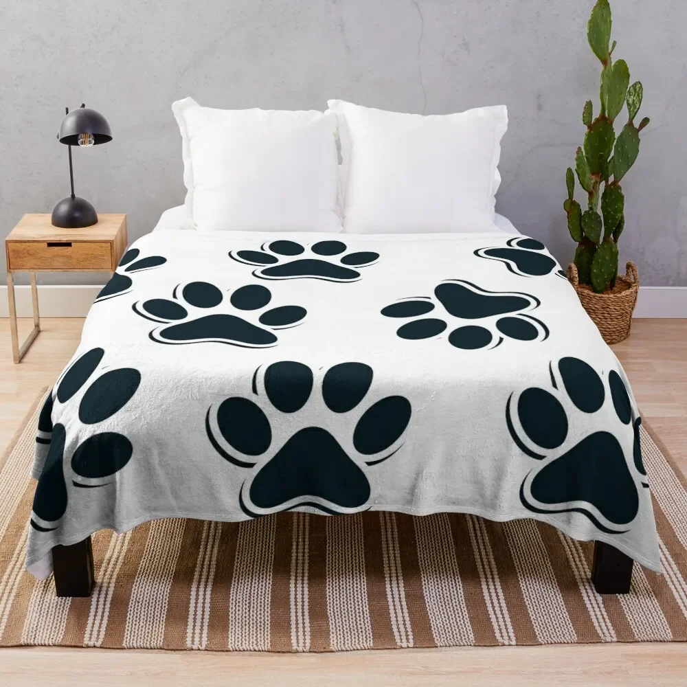 

DOG PAW PRINT Throw Blanket Extra Large Throw Sofas Decorative Sofas heavy to sleep Blankets