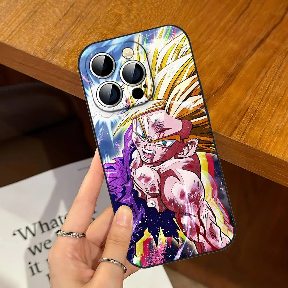 Dragon Ball Gohan Slim Black Shockproof Phone Case For IPhone 17 16 15 14 13 12 11 X XR XS Max Pro Max Plus Mini view 5