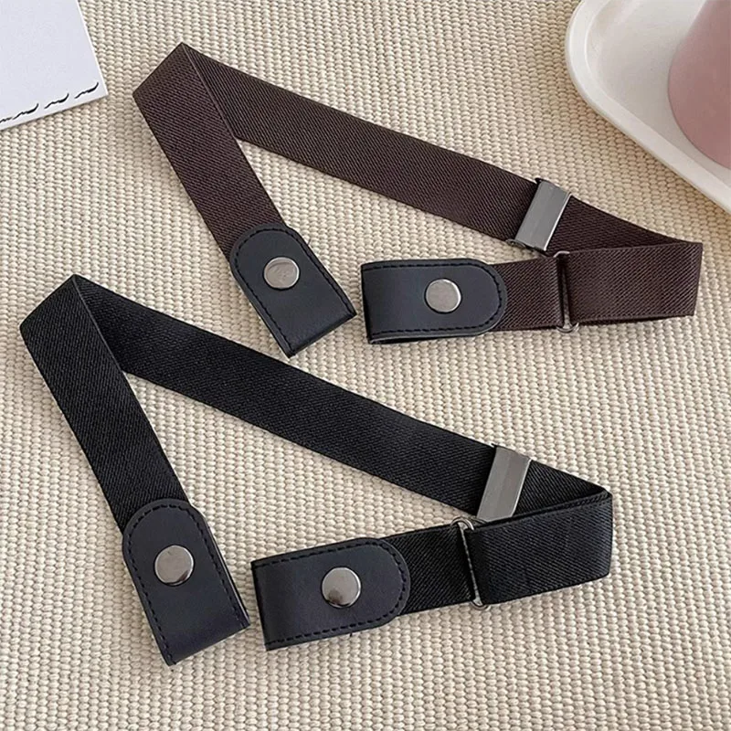 New Women's Elastic Waist Band Adjustable Versatile Leisure Jeans Belt No Buckle Easy To Wear Waist Support Invisible Belt