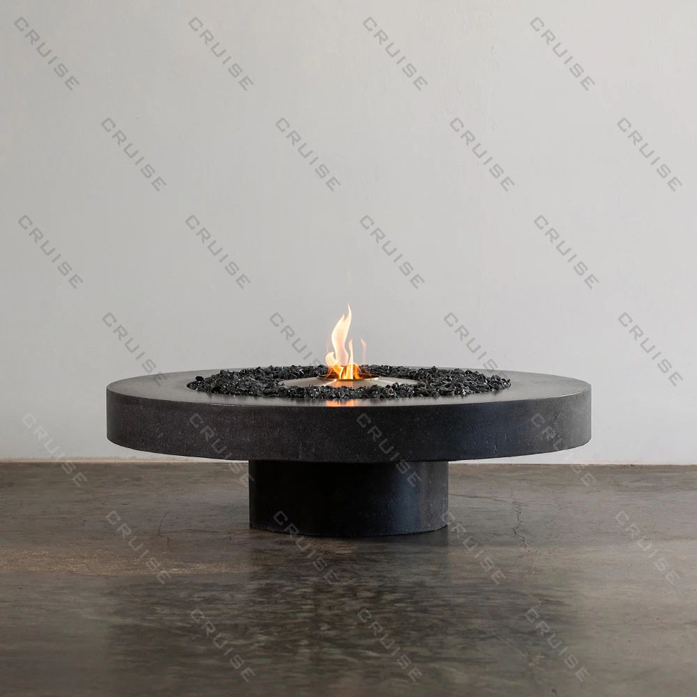 

CRUISE 800mm Large Freestanding Fire Pit For Outdoor Heating Atomization/Electronics For Villa Dining Table Outdoor Cooking