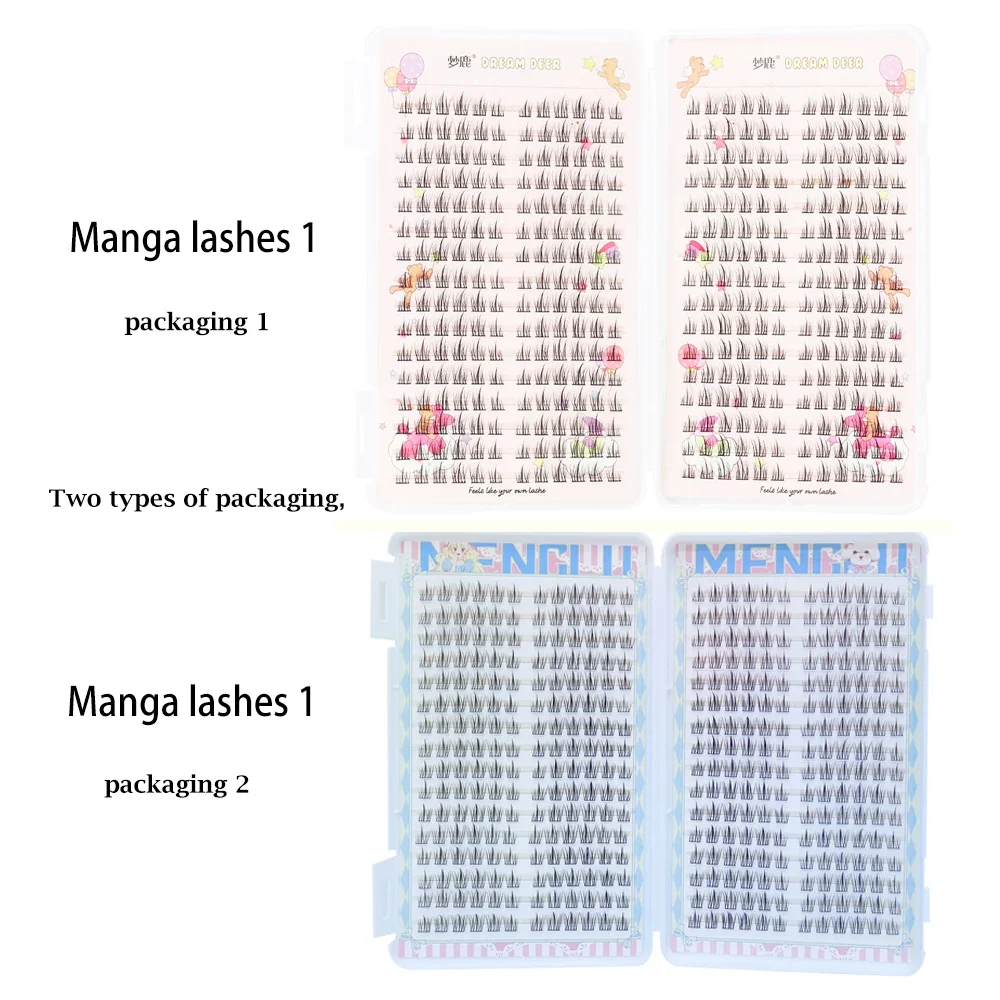 32 صفوف مانغا لاش رمش كتاب عالية الجودة العنقودية جلدة Manhua الرموش قزم ماكياج ستراند الرموش Y2K الرموش تمديد