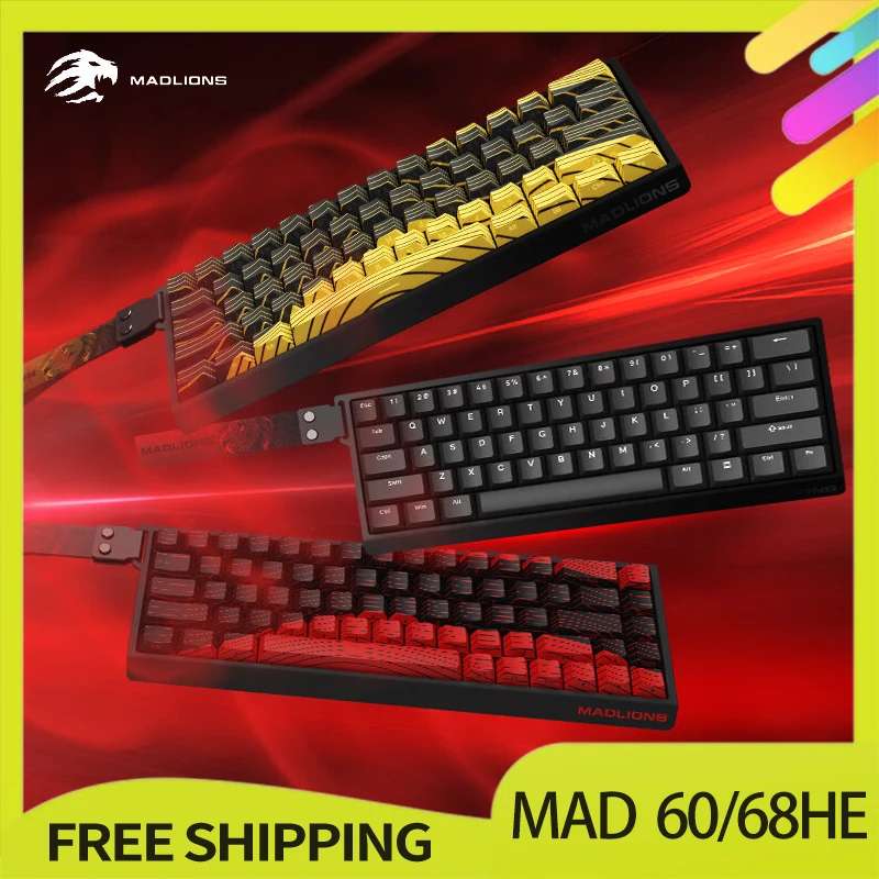 FGGMadlion Mad60 Mad68 He 8k Mechanical Keyboard Magnetic Switch Wiredrapid Trigger Rgb Custom Valorant Gamer Keyboard Accessory