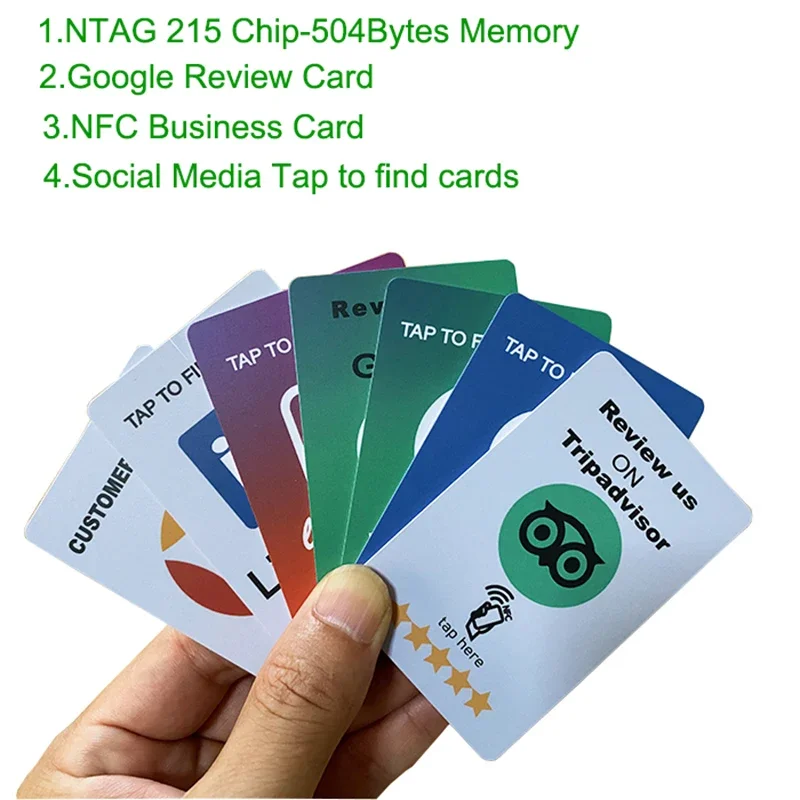 NFC Standard Card Size Google Review Card Increase Your Reviews Universal NFC Cards customized