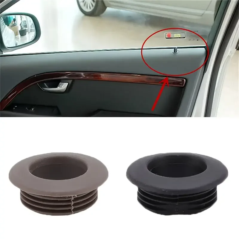 باب السيارة لوحة قفل دبوس جروميت البلاستيك الأسود جلبة غطاء الحلقة الخارجية لفولفو S60 S80 V70 XC70 XC90 OEM39978890 اكسسوارات السيارات