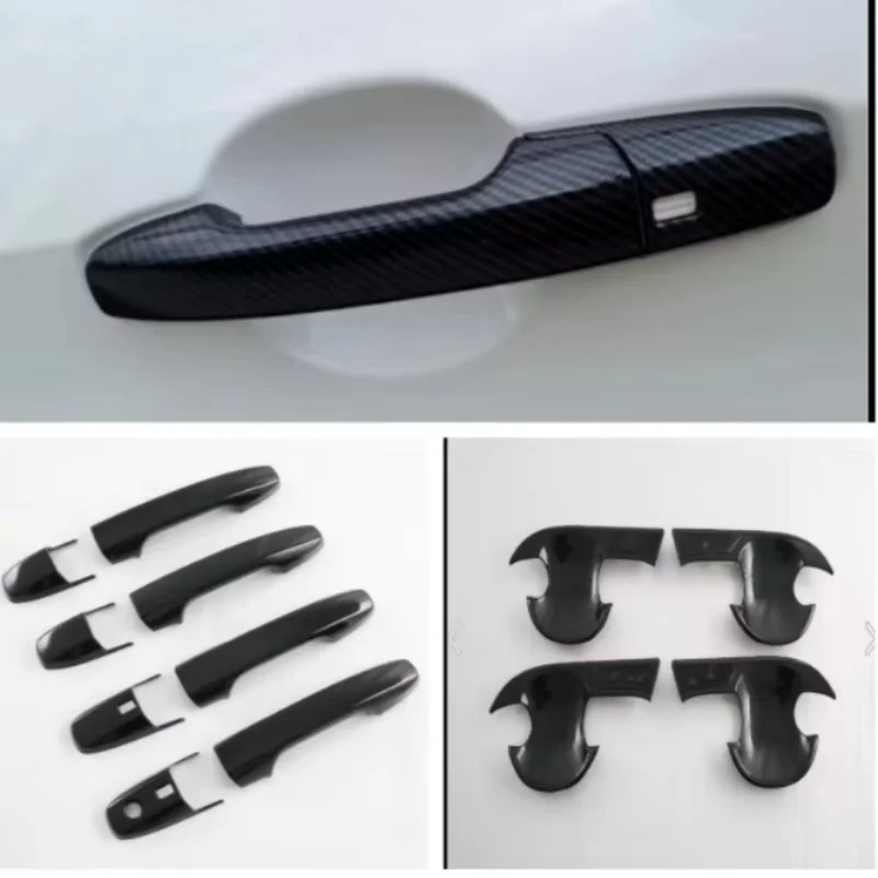 

ABAIWAI For Toyota Yaris Cross 2024+ CarbonFiber black Car Door Handle door Bowl Protective Trim Stickers Exterior accesorios