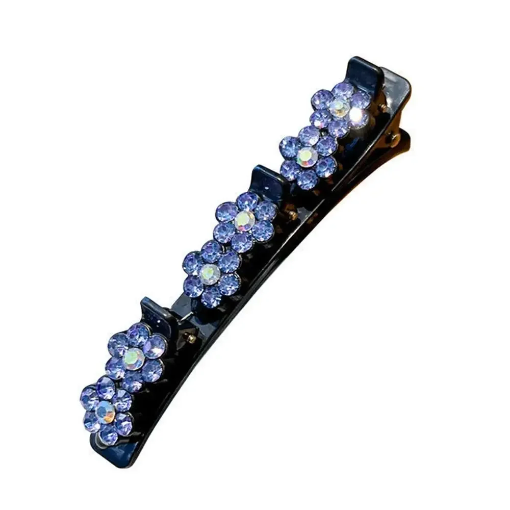 مقاطع الانفجارات المشابك الجانبية زهرة مشبك شعر مقاطع الشعر المضفر دبوس الشعر منقار البط كليب حجر الراين مقاطع الشعر زهرة مشبك شعر #2