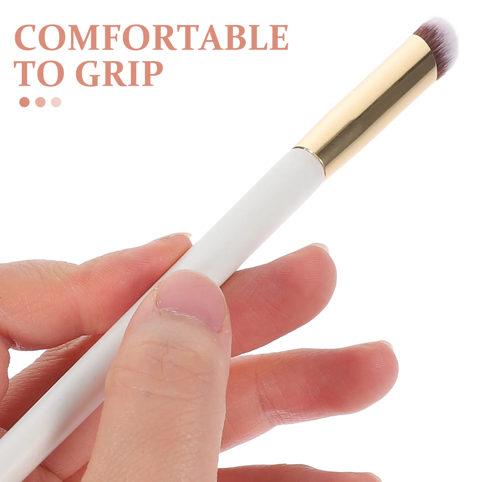 10 個の親指コンシーラーブラシ角度付きデザインクリームパウダー塗布用アイメイクツール小さな精密ブラシ眉毛用