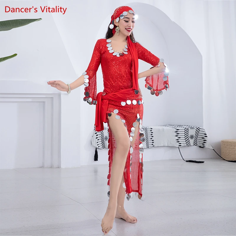 Belly Dance Performance Costume Dress Customized Adult Child Bellydance Baladi Shabbi Competiton Clothing Robe Cheap Clothes