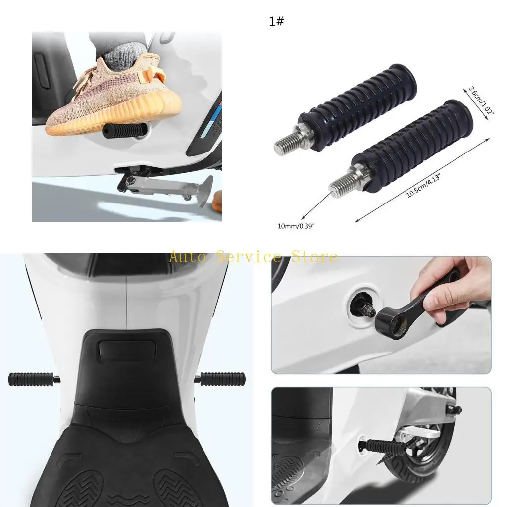 

462A Aluminium Alloy E-bike Footrest Wearproof Rear Pedals for Motorcycle E-bike