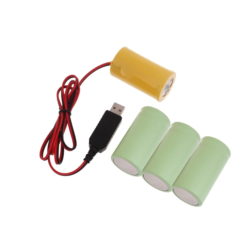 

1 Set LR20 D Battery Eliminators Cable Wire USB 5V 2A Power Supply Cord Line Drop shipping