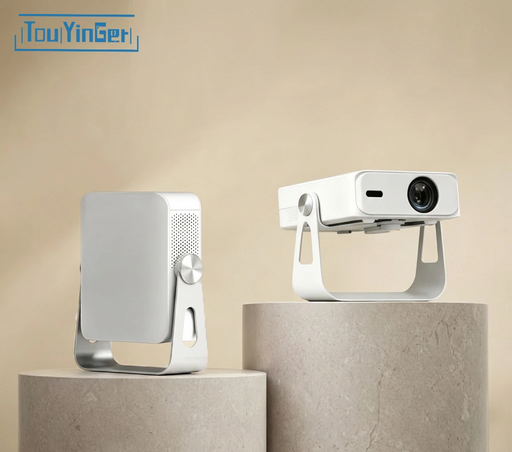 Touyinger L9W Ultra Full HD Projector Mini Portable Gimbal 360 Degree Rotatable 4K Video Decode Full HD Projector Wifi Home TV