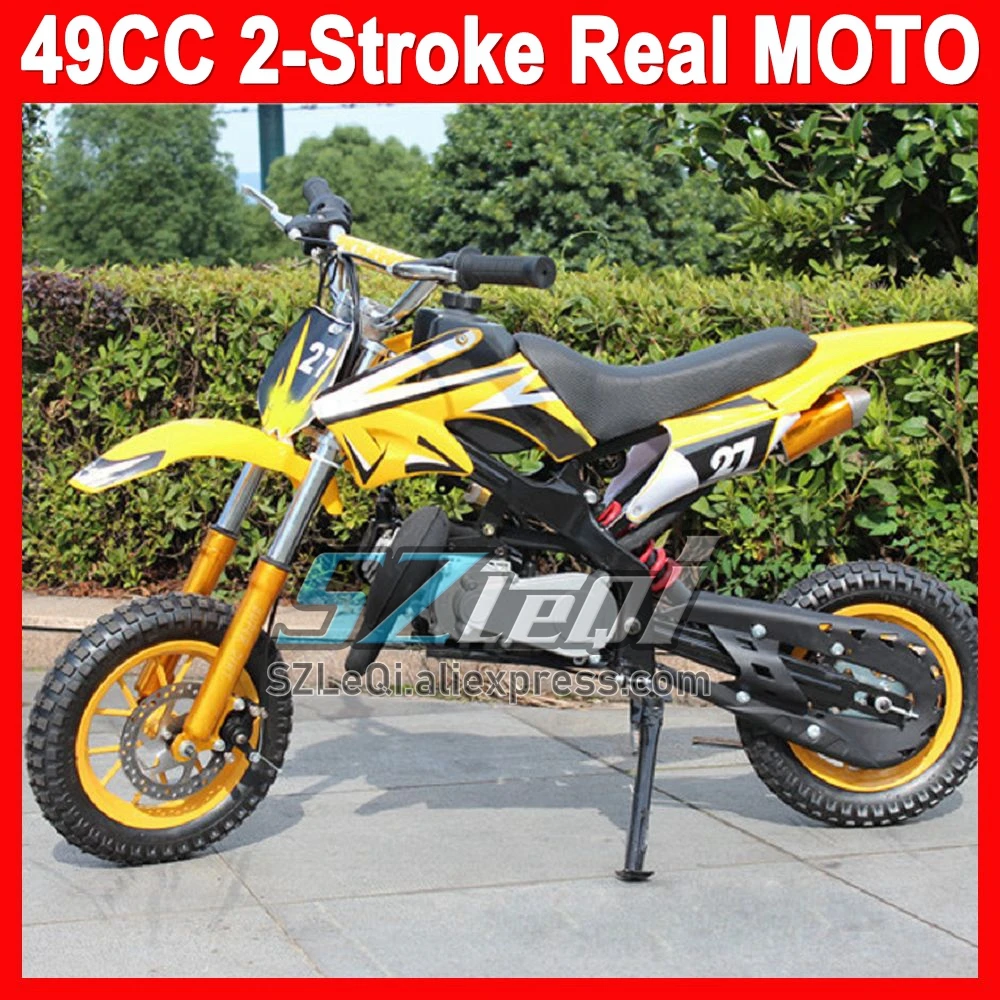 49CC 50CC 2 Stroke Dirt Bike MINI Motorcycle Gasoline MOTO Off-road Mountain Superbike Child Adult Children Boy Racing Motorbike