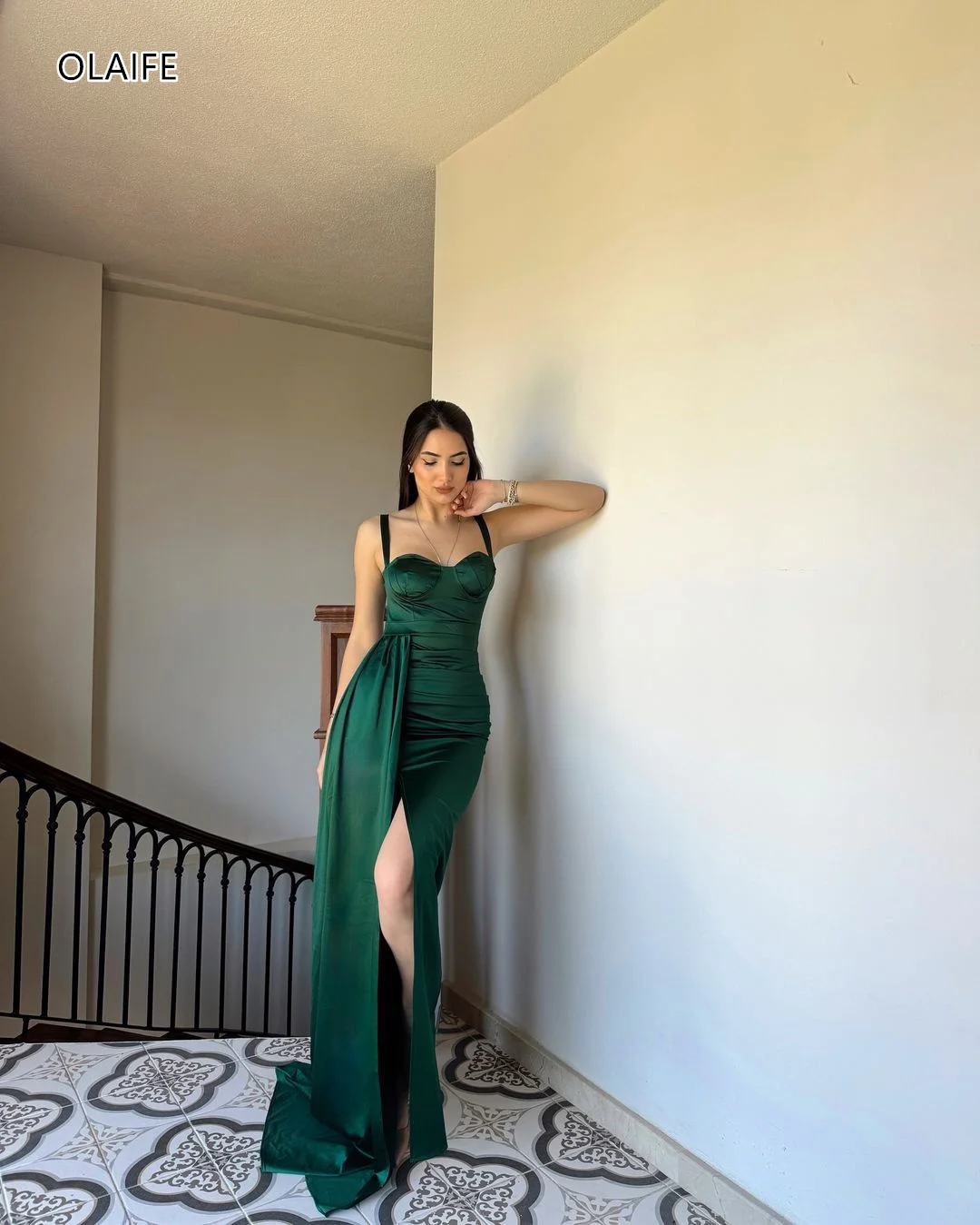 Emerald Green Mermaid Evening Dresses vestido de gala noche mujer Off Shoulder vestidos de fiesta فساتين للمناسبات الرسمية