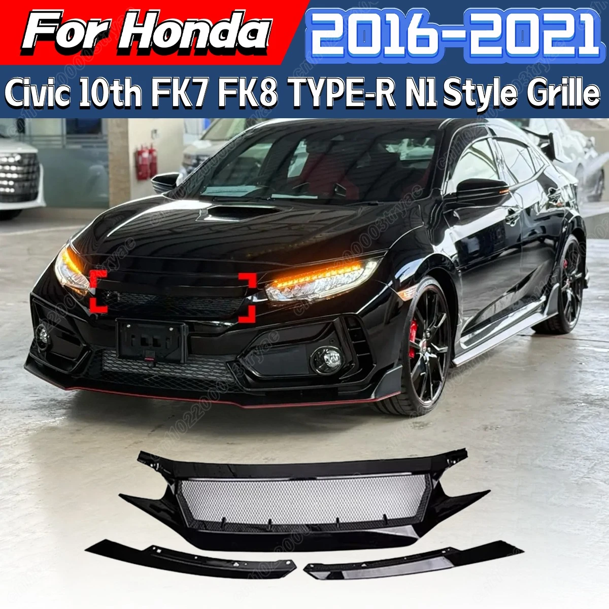 For Honda Civic 10th FK7 FK8 TYPE-R Car Front Bumper N1 Style