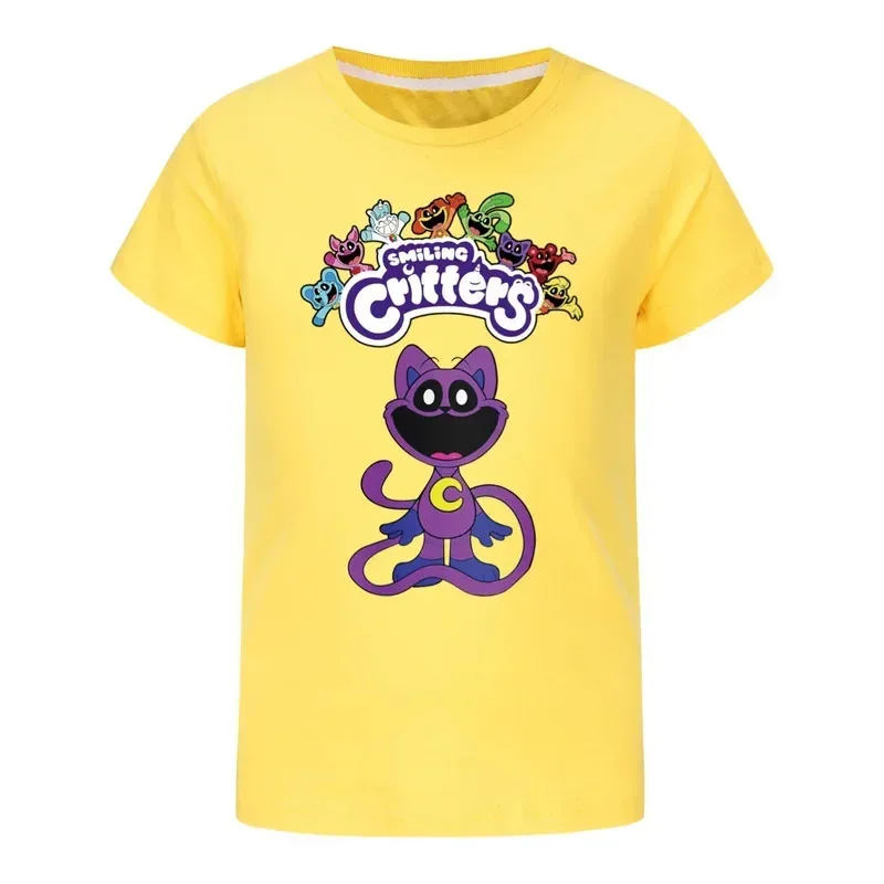 Smiling Crites tshirt kids short sleeve T-shirts toddler girls cartoon catnap clothes baby boys T-shirt children casual tops