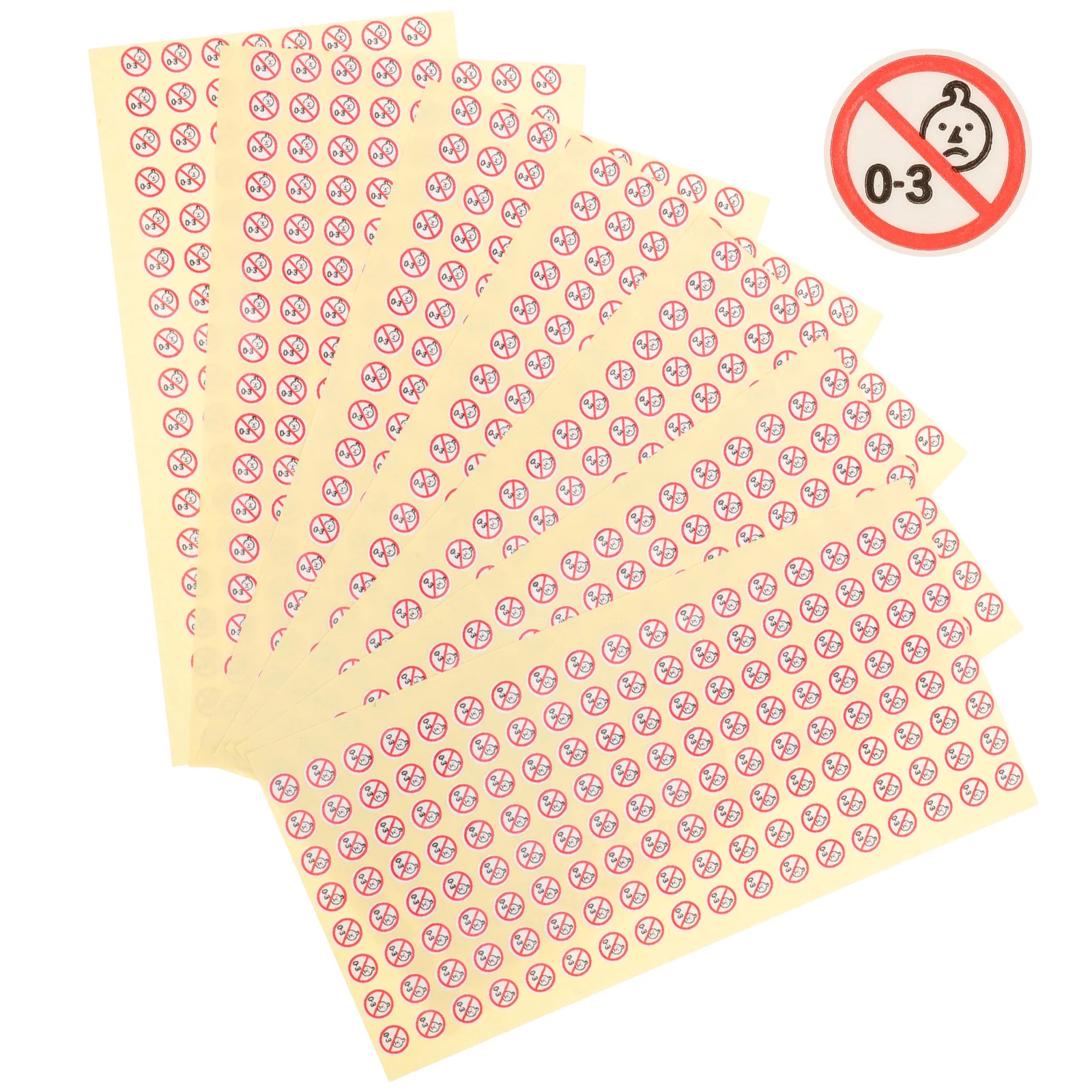 

1000Pcs Adhesive Sticker Label Not Allowed Baby Design Eye Catching for Home Kitchen School Use Convenient Identification