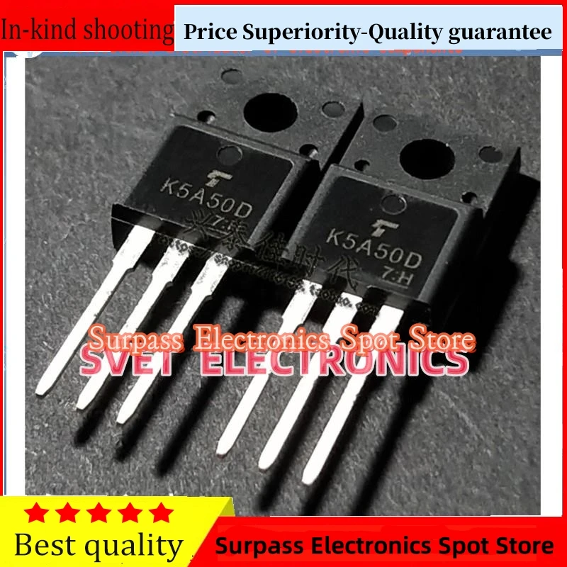 10PCS-50PCS  TK5A50D K5A50D 5A/500V TO-220F 3 Original  Fast shipping