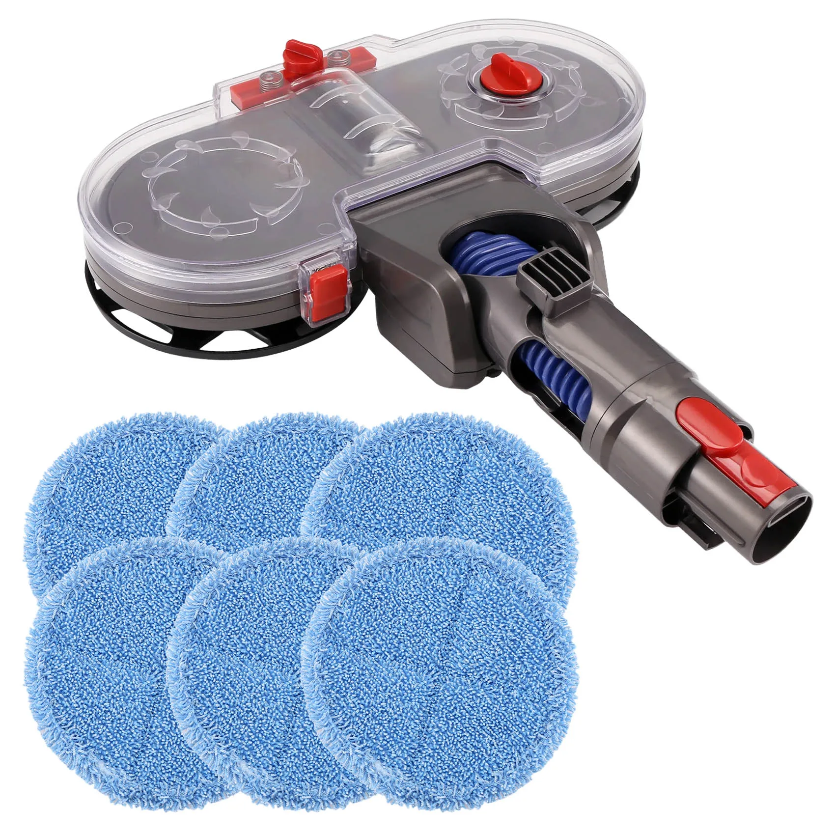 For Dyson V15 V11 V10 V8 V7 Vacuum Cleaner Electric Mop Head Attachment with Detachable Water Tank 6 Reusable Mop Pads C