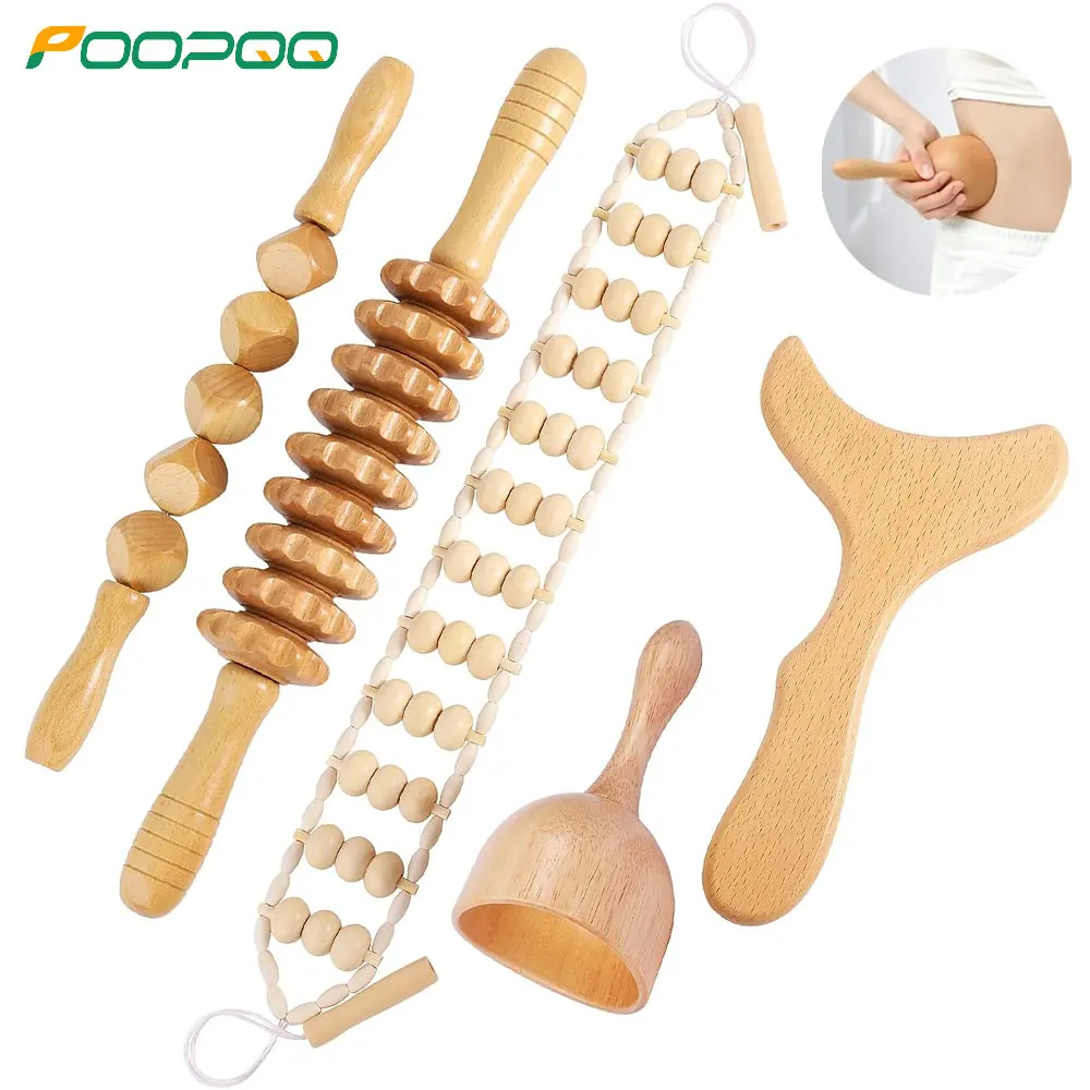 

Wood Therapy Massage Tools Maderoterapia Kit, Body Sculpting Tools for Lymphatic Drainage and Anti-Cellulite Muscle Pain Relief