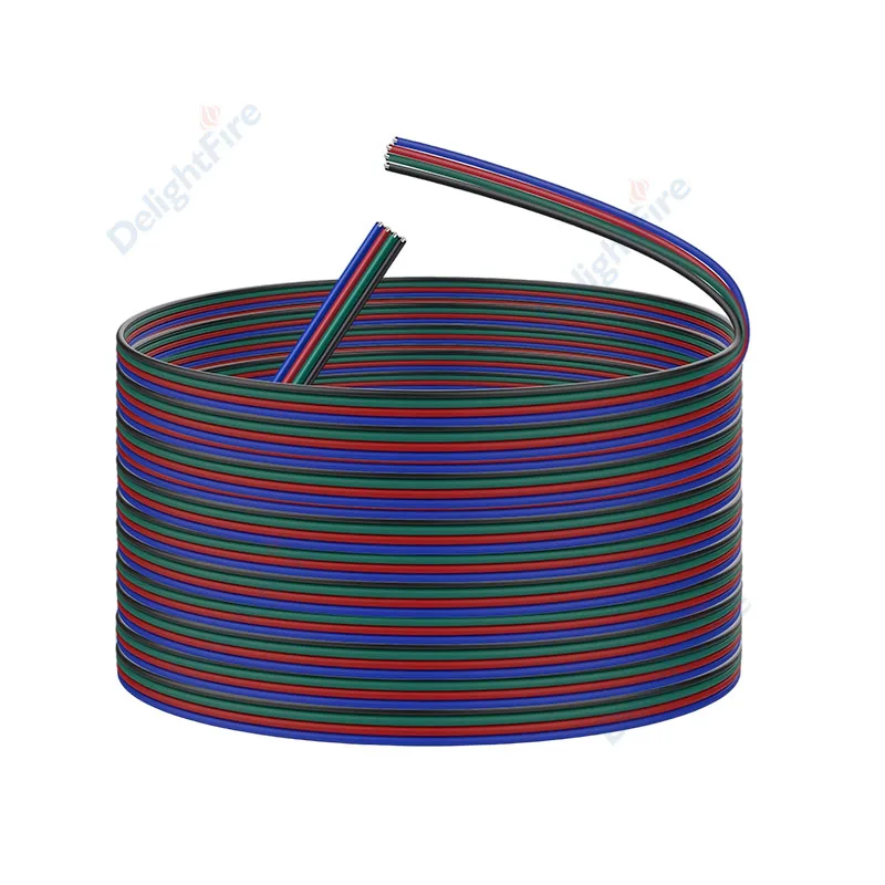 4PIN LED Cable Electrical Wires 22AWG 20AWG 18AWG Tinned Copper Extension Wire Connector For 5050 3528 RGB LED Strip Lights