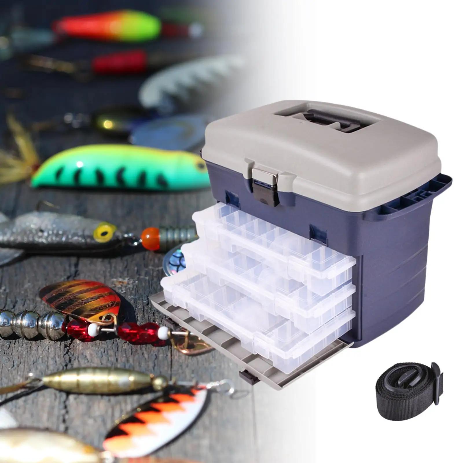 Luya Fishing Box Removable Multi Layer Adjustable Waterproof Multifunctional Large Capacity Fishing Box Baits Lures Beads