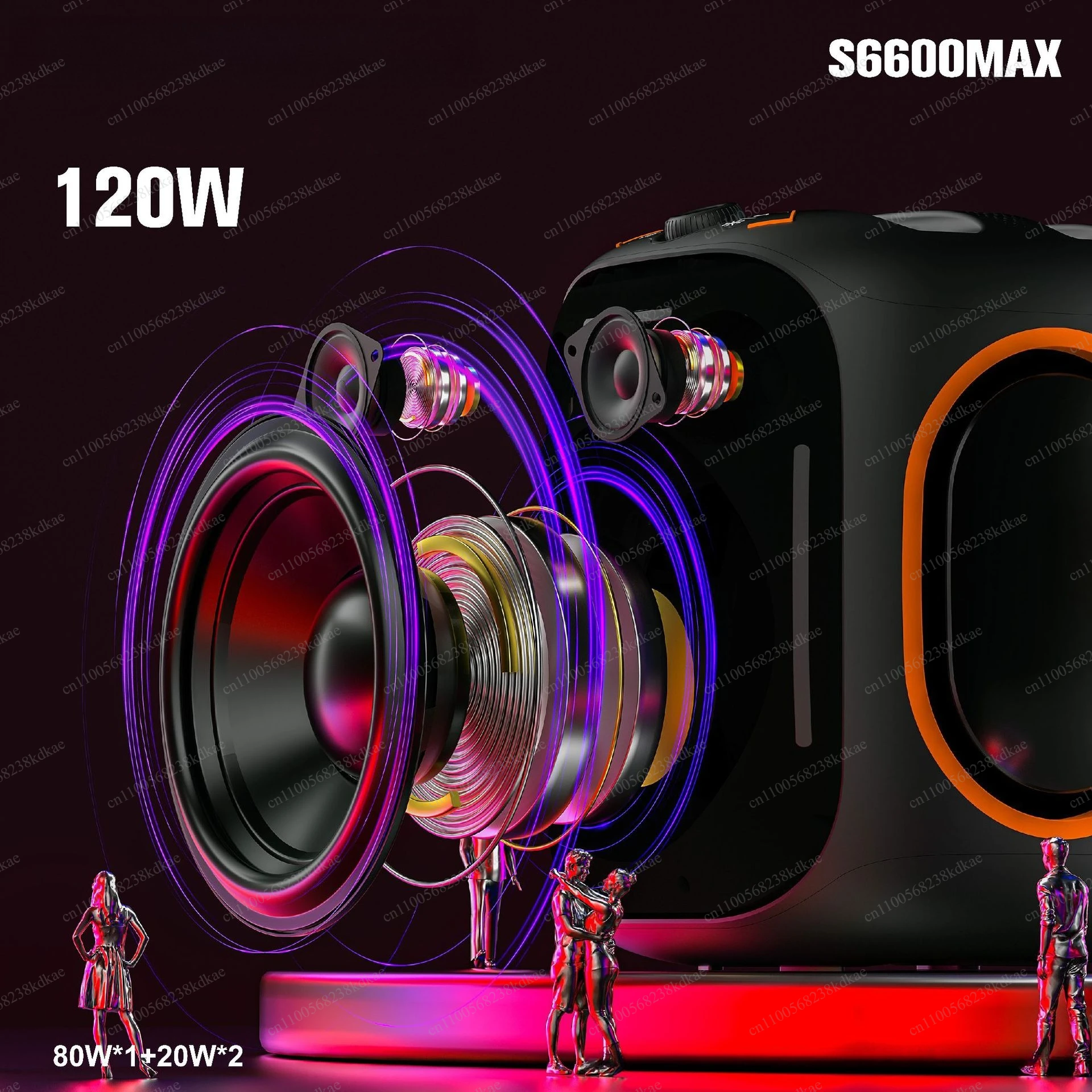Waterproof Outdoor Bluetooth Speaker Portable Stereo Karaoke Speaker With Microphone Holder Stand