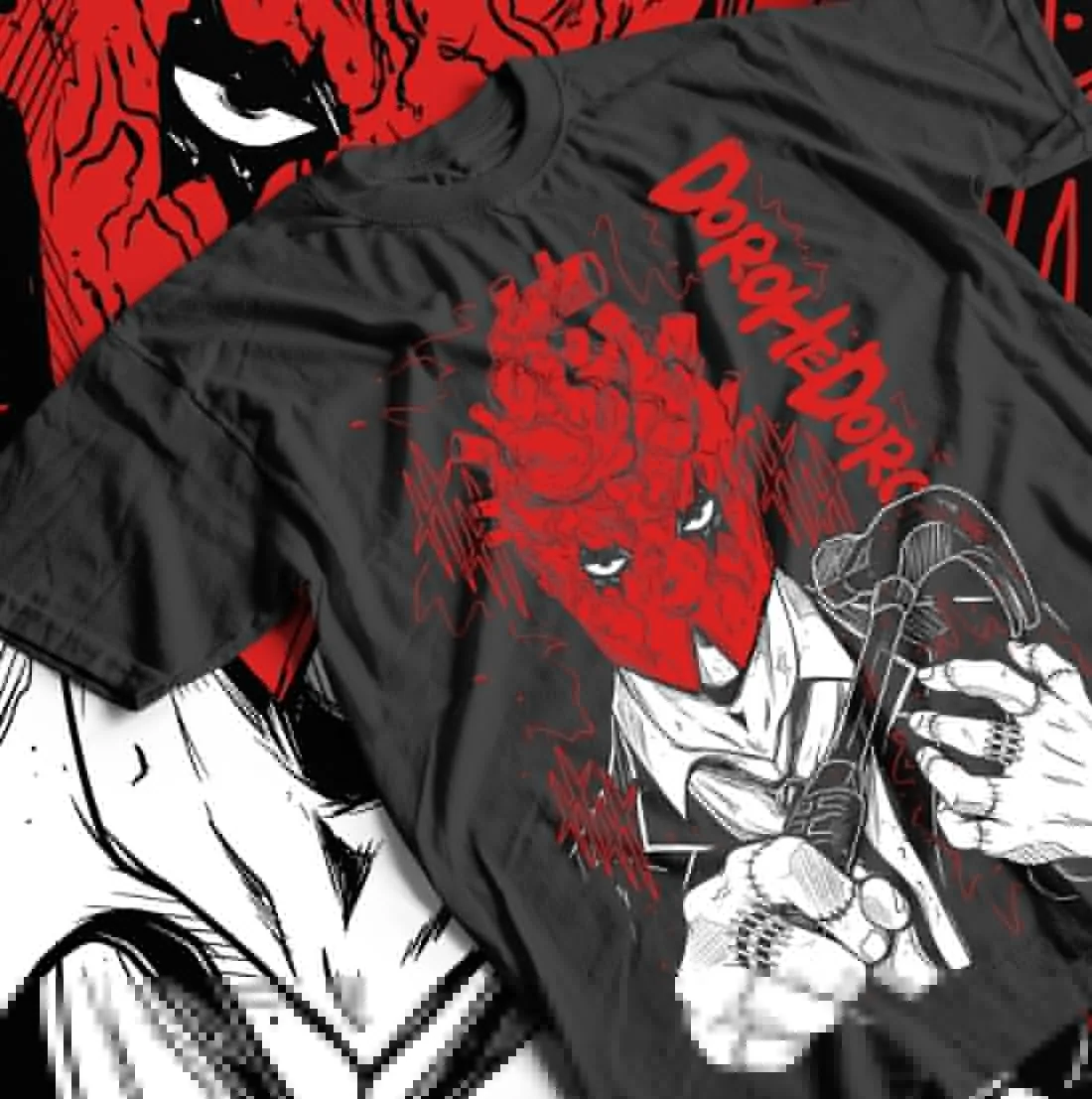 Ebisu Noi Kaiman Nikaido Horror Gift Shirt Dorohedoro Shin T-Shirt All Sizes