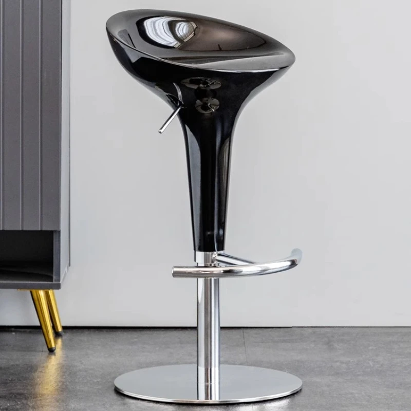 Silla de Bar sencilla y moderna para el hogar, silla de barra de elevación de acero inoxidable, cómoda y ergonómica, muebles de escritorio