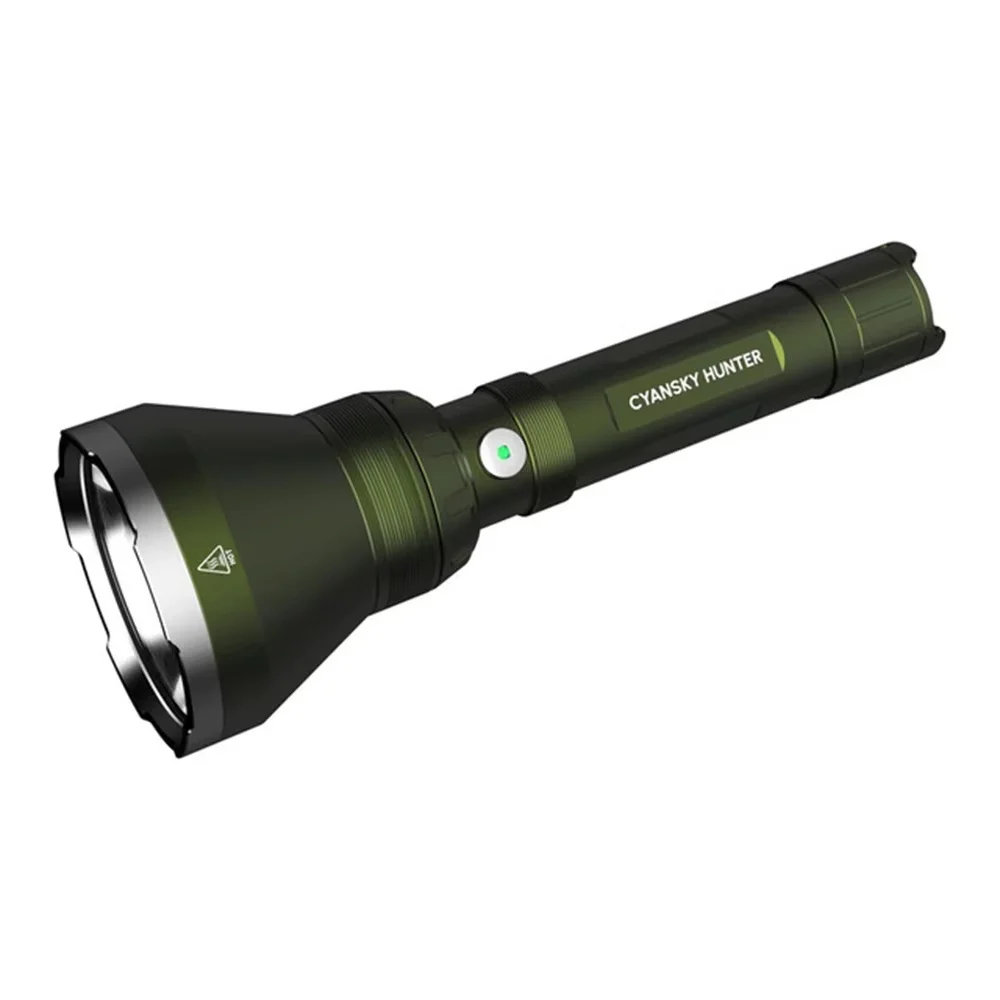 CYANSKY HUNTER Multi-color Long-range Hunting Flashlight Rechargeable Blood Light Tracking Green Red Hunting Light for Gun