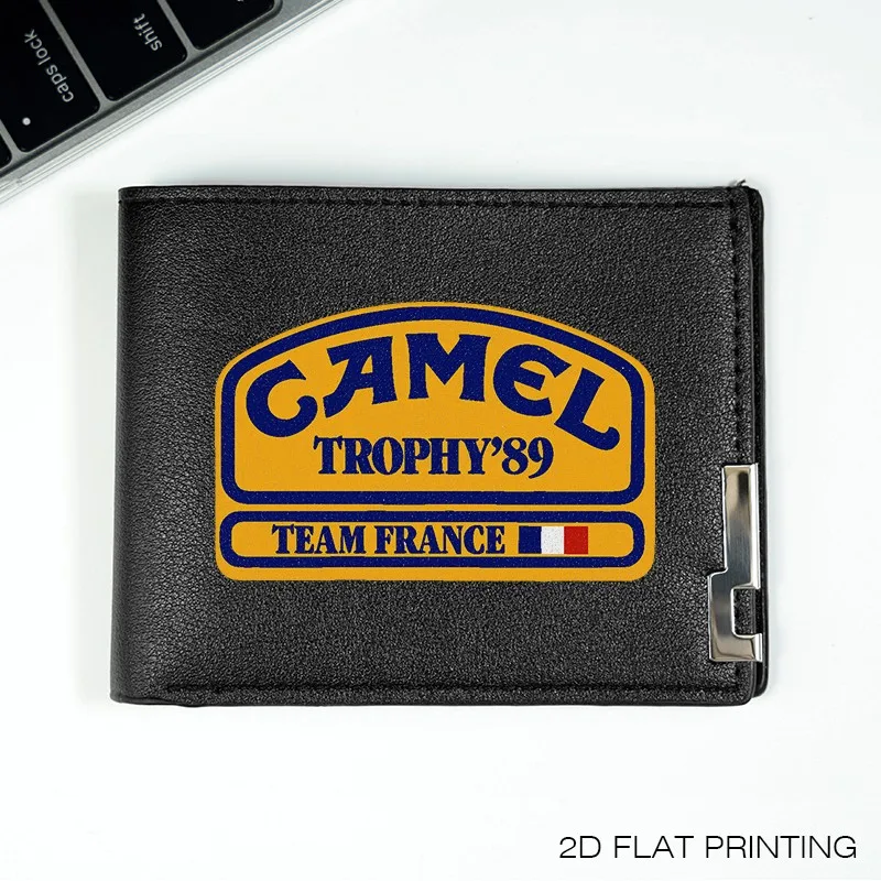 CAMEL TROPHY 89 TEAM FRANCE محفظة رفيعة للرجال من جلد البولي يوريثان خفيفة الوزن ومتينة على طراز الأعمال وإكسسوارات عصرية #1