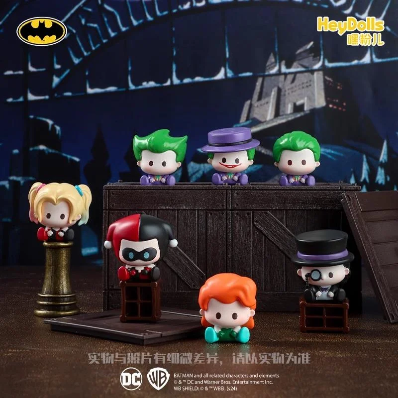 Supaly DC Batman Arkham Series Mini Figure Blind bag Joker Harley Quinn Barbara Catwoman Robin Collectible Figurine Fans Gifts