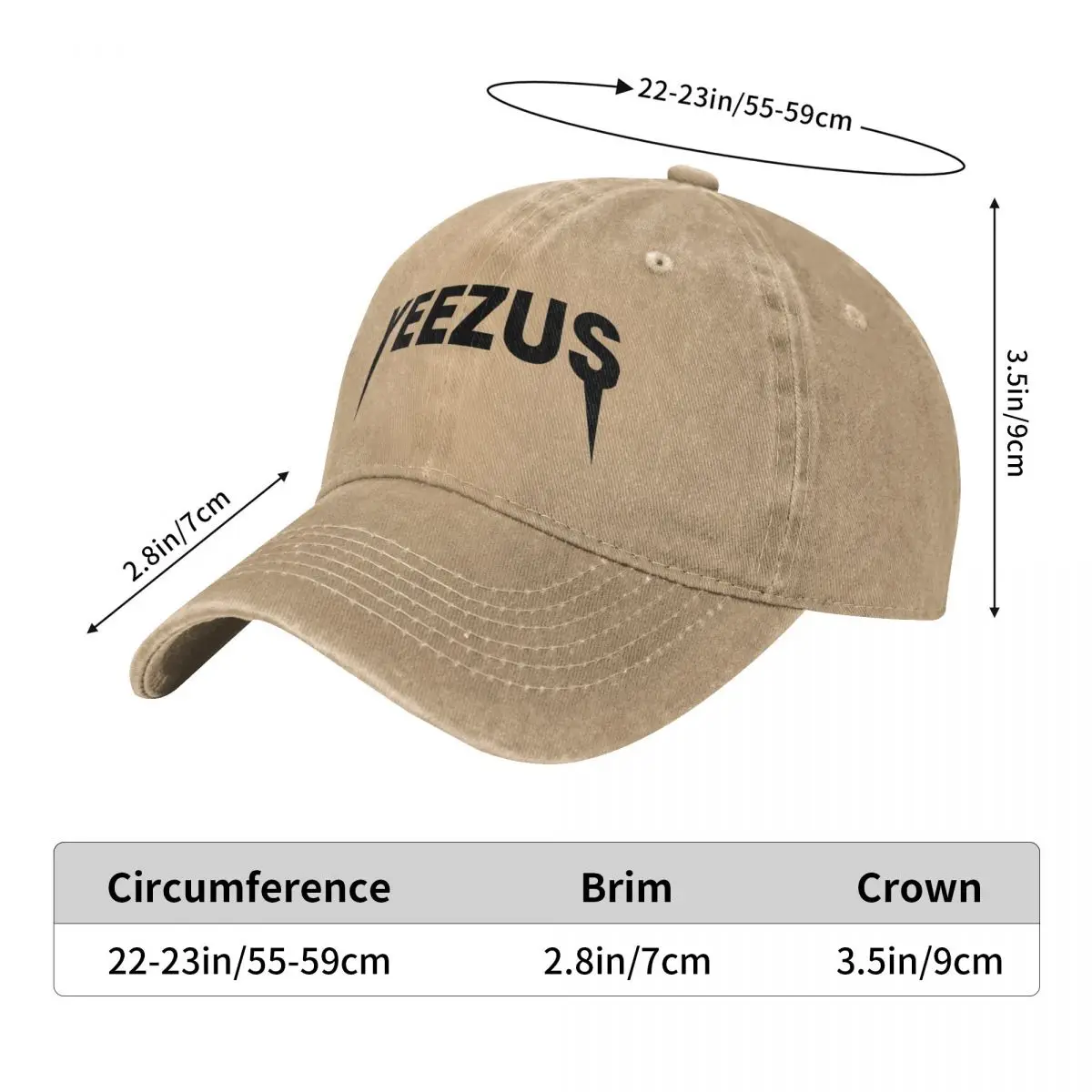 Yeezus Kanye West Baseball Caps Retro Distressed Washed Headwear Men Women Outdoor Running Golf Unstructured Soft Caps Hat