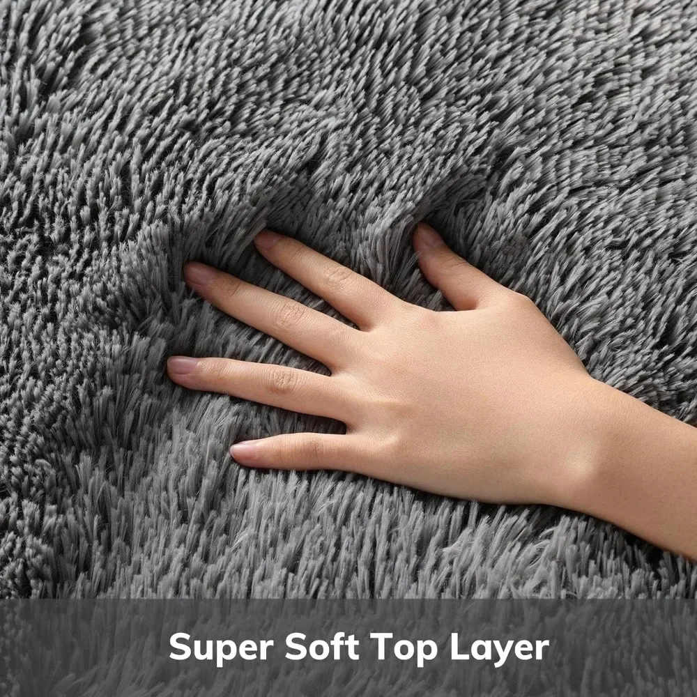 Gray Big Indoor Thick Soft Nursery Rug Aesthetic Carpet for Rooms 8x10 Area Rugs for Living Room Bath Mat Dressing Table Stich